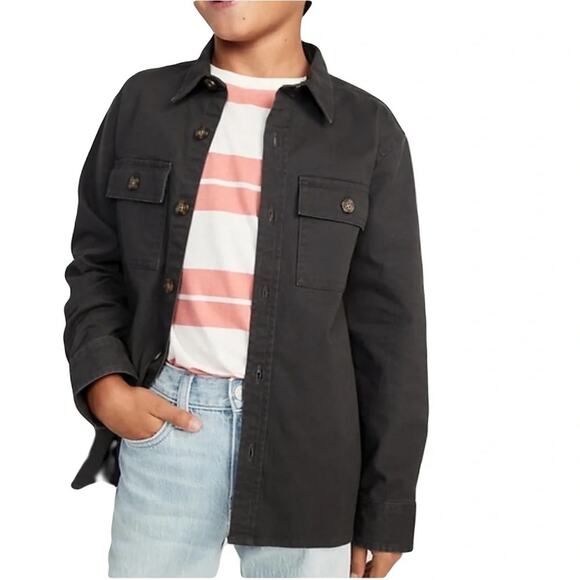 NWT Old Navy Long-Sleeve Utility Pocket Twill Shirt for
Boys Size XS 5 - Picture 1 of 6